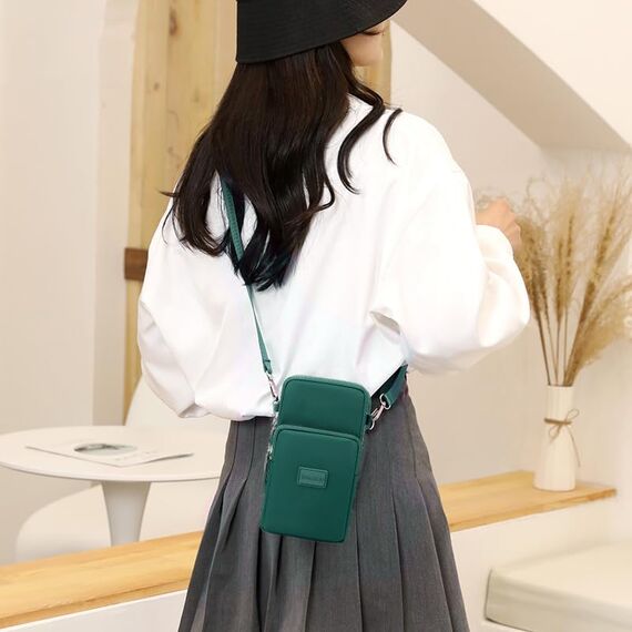 DuoLmi Umhängetasche Damen Klein, Crossbody Tasche für Damen, Nylon Handy Mini-Tasche Kleine Schultertasche Multifunktionale Handytasche, Handytasche zum Umhängen Damen