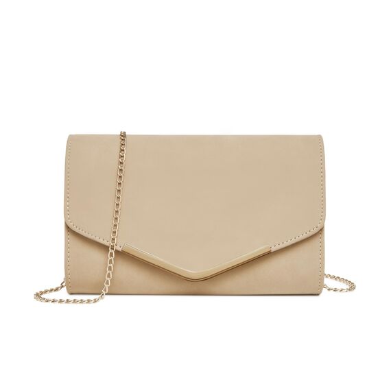 Miss Lulu Damen Umschlag Clutch Elegant Abendtasche Brauttasche Umschlag Clutch Tasche Handtasche mit Kette für Hochzeit Party Prom Helles Khaki