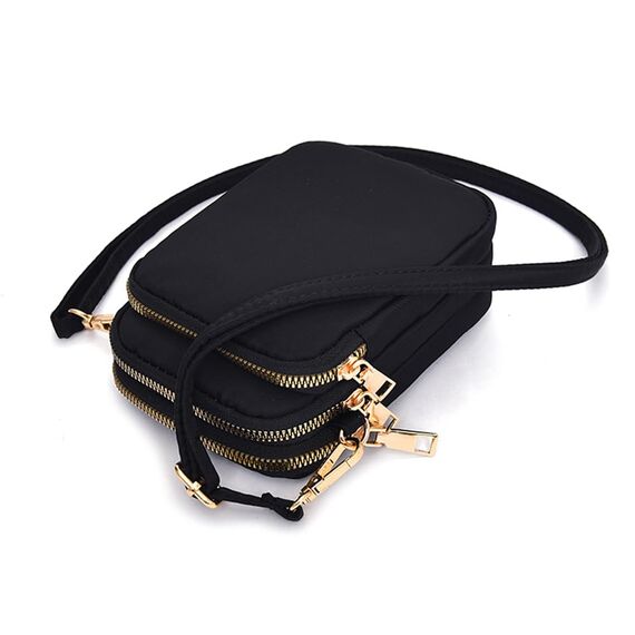 DuoLmi Umhängetasche Damen Klein, Crossbody Tasche für Damen, Nylon Handy Mini-Tasche Kleine Schultertasche Multifunktionale Handytasche, Handytasche zum Umhängen Damen