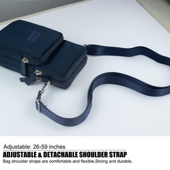 DuoLmi Umhängetasche Damen Klein, Crossbody Tasche für Damen, Nylon Handy Mini-Tasche Kleine Schultertasche Multifunktionale Handytasche, Handytasche zum Umhängen Damen