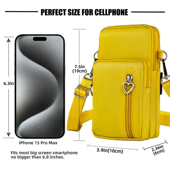 DuoLmi Umhängetasche Damen Klein, Crossbody Tasche für Damen, Nylon Handy Mini-Tasche Kleine Schultertasche Multifunktionale Handytasche, Handytasche zum Umhängen Damen