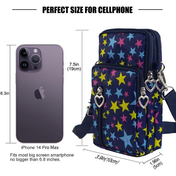 DuoLmi Umhängetasche Damen Klein, Crossbody Tasche für Damen, Nylon Handy Mini-Tasche Kleine Schultertasche Multifunktionale Handytasche, Handytasche zum Umhängen Damen