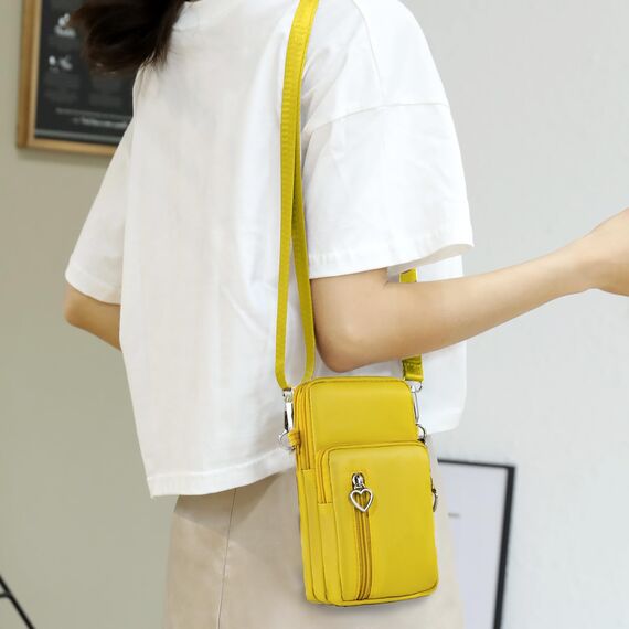 DuoLmi Umhängetasche Damen Klein, Crossbody Tasche für Damen, Nylon Handy Mini-Tasche Kleine Schultertasche Multifunktionale Handytasche, Handytasche zum Umhängen Damen