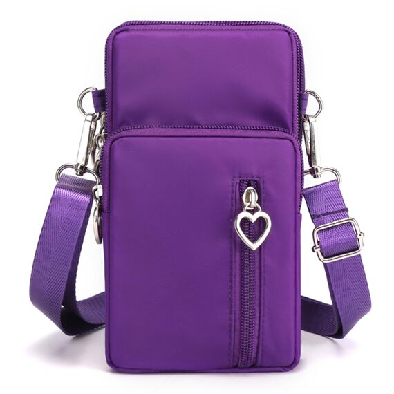 DuoLmi Umhängetasche Damen Klein, Crossbody Tasche für Damen, Nylon Handy Mini-Tasche Kleine Schultertasche Multifunktionale Handytasche, Handytasche zum Umhängen Damen