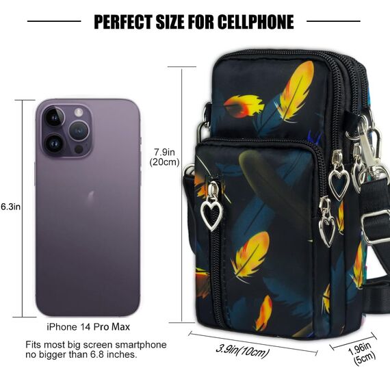 DuoLmi Umhängetasche Damen Klein, Crossbody Tasche für Damen, Nylon Handy Mini-Tasche Kleine Schultertasche Multifunktionale Handytasche, Handytasche zum Umhängen Damen