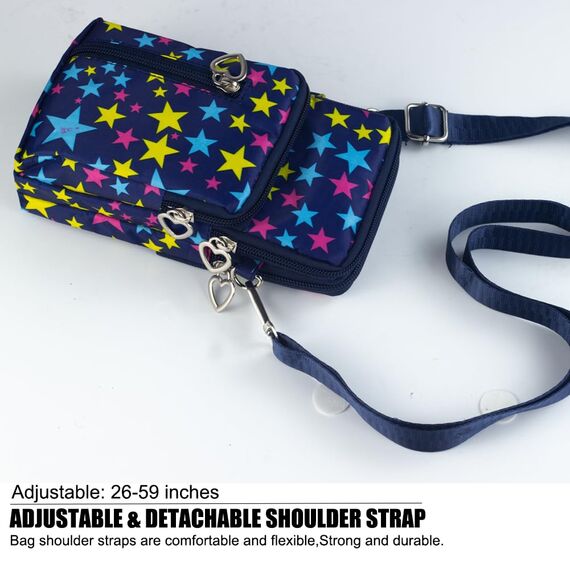 DuoLmi Umhängetasche Damen Klein, Crossbody Tasche für Damen, Nylon Handy Mini-Tasche Kleine Schultertasche Multifunktionale Handytasche, Handytasche zum Umhängen Damen