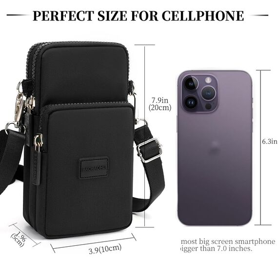 DuoLmi Umhängetasche Damen Klein, Crossbody Tasche für Damen, Nylon Handy Mini-Tasche Kleine Schultertasche Multifunktionale Handytasche, Handytasche zum Umhängen Damen