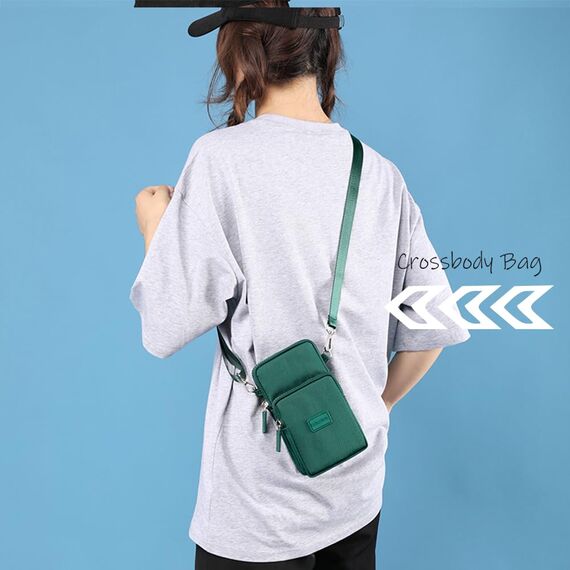 DuoLmi Umhängetasche Damen Klein, Crossbody Tasche für Damen, Nylon Handy Mini-Tasche Kleine Schultertasche Multifunktionale Handytasche, Handytasche zum Umhängen Damen