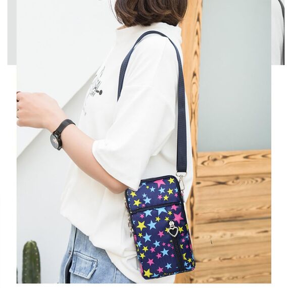 DuoLmi Umhängetasche Damen Klein, Crossbody Tasche für Damen, Nylon Handy Mini-Tasche Kleine Schultertasche Multifunktionale Handytasche, Handytasche zum Umhängen Damen