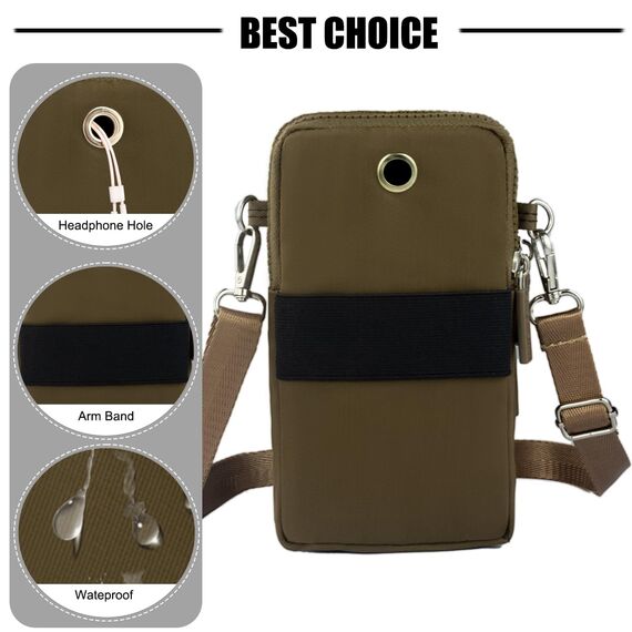 DuoLmi Umhängetasche Damen Klein, Crossbody Tasche für Damen, Nylon Handy Mini-Tasche Kleine Schultertasche Multifunktionale Handytasche, Handytasche zum Umhängen Damen