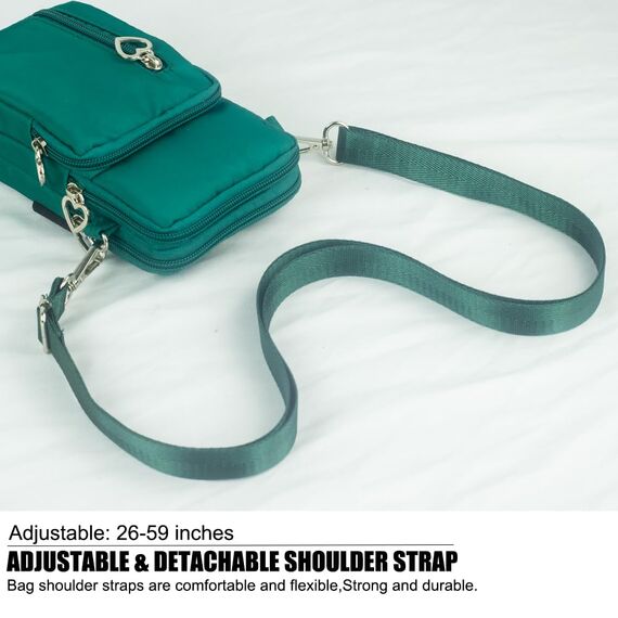 DuoLmi Umhängetaschen für Frauen, wasserdichte Handytasche, Nylon-Handgelenktasche, Reißverschluss, Handytasche, Handtasche, Armband, Umhängetasche, Samsung Galaxy S23, S22…