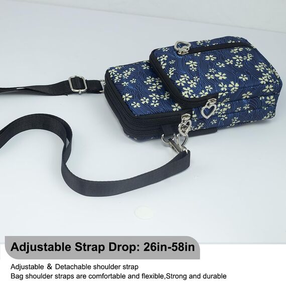 DuoLmi Umhängetasche Damen Klein, Crossbody Tasche für Damen, Nylon Handy Mini-Tasche Kleine Schultertasche Multifunktionale Handytasche, Handytasche zum Umhängen Damen