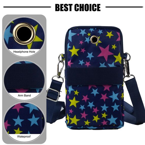 DuoLmi Umhängetasche Damen Klein, Crossbody Tasche für Damen, Nylon Handy Mini-Tasche Kleine Schultertasche Multifunktionale Handytasche, Handytasche zum Umhängen Damen