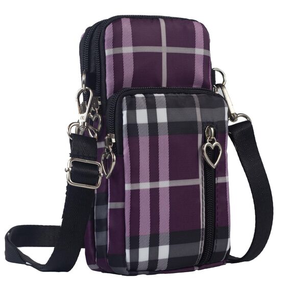 DuoLmi Kleine Umhängetasche für Damen, universelle Tasche, Geldbörse, Handytasche, leicht, Large