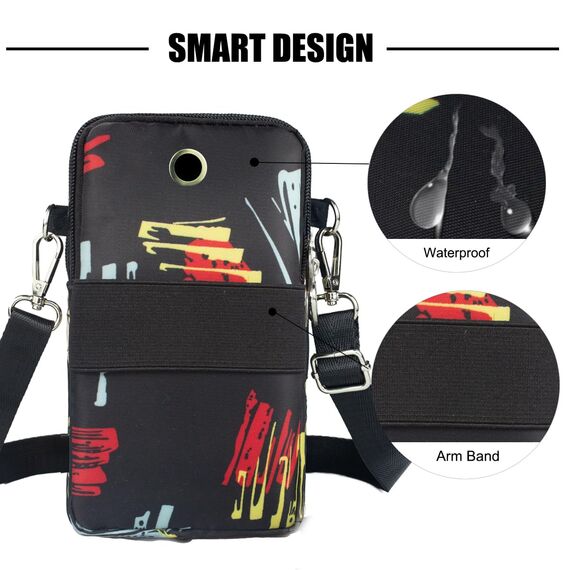 DuoLmi Umhängetasche Damen Klein, Crossbody Tasche für Damen, Nylon Handy Mini-Tasche Kleine Schultertasche Multifunktionale Handytasche, Handytasche zum Umhängen Damen