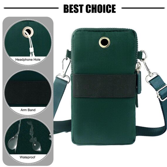 DuoLmi Umhängetasche Damen Klein, Crossbody Tasche für Damen, Nylon Handy Mini-Tasche Kleine Schultertasche Multifunktionale Handytasche, Handytasche zum Umhängen Damen