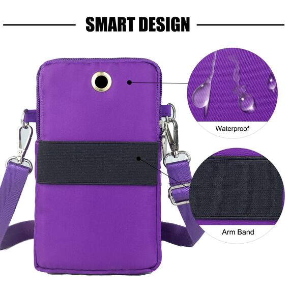 DuoLmi Umhängetasche Damen Klein, Crossbody Tasche für Damen, Nylon Handy Mini-Tasche Kleine Schultertasche Multifunktionale Handytasche, Handytasche zum Umhängen Damen