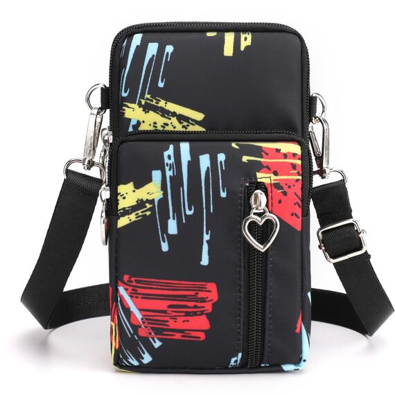 DuoLmi Umhängetasche Damen Klein, Crossbody Tasche für Damen, Nylon Handy Mini-Tasche Kleine Schultertasche Multifunktionale Handytasche, Handytasche zum Umhängen Damen