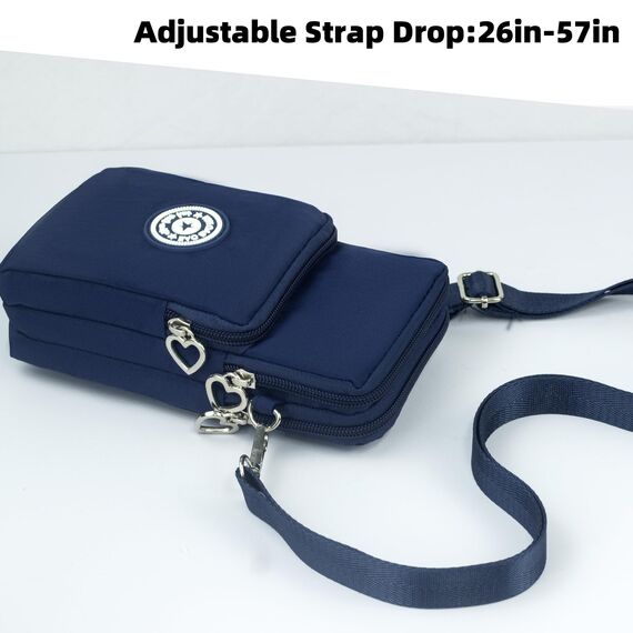 DuoLmi Umhängetasche Damen Klein, Crossbody Tasche für Damen, Nylon Handy Mini-Tasche Kleine Schultertasche Multifunktionale Handytasche, Handytasche zum Umhängen Damen