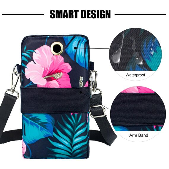 DuoLmi Umhängetasche Damen Klein, Crossbody Tasche für Damen, Nylon Handy Mini-Tasche Kleine Schultertasche Multifunktionale Handytasche, Handytasche zum Umhängen Damen