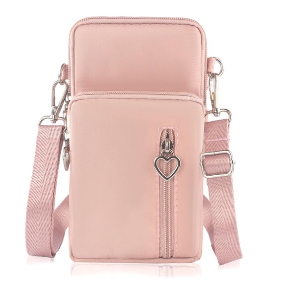 DuoLmi Umhängetasche Damen Klein, Crossbody Tasche für Damen, Nylon Handy Mini-Tasche Kleine Schultertasche Multifunktionale Handytasche, Handytasche zum Umhängen Damen