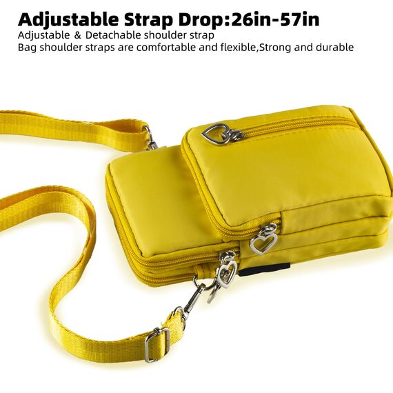 DuoLmi Umhängetasche Damen Klein, Crossbody Tasche für Damen, Nylon Handy Mini-Tasche Kleine Schultertasche Multifunktionale Handytasche, Handytasche zum Umhängen Damen