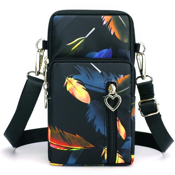 DuoLmi Umhängetasche Damen Klein, Crossbody Tasche für Damen, Nylon Handy Mini-Tasche Kleine Schultertasche Multifunktionale Handytasche, Handytasche zum Umhängen Damen