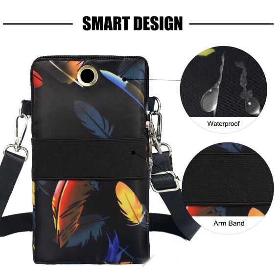 DuoLmi Umhängetasche Damen Klein, Crossbody Tasche für Damen, Nylon Handy Mini-Tasche Kleine Schultertasche Multifunktionale Handytasche, Handytasche zum Umhängen Damen