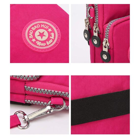 DuoLmi Umhängetaschen für Damen, wasserdichte Handytasche Handgelenktasche mit Reißverschluss Handytasche Kleine Handtasche Umhängetasche Schultertasche Kompatibel mit iPhone 15 Pro Max/15/14/13/12/11