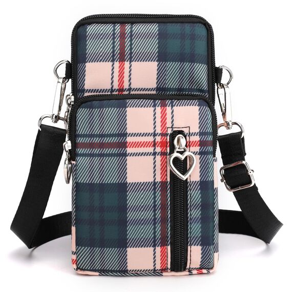 DuoLmi Umhängetasche Damen Klein, Crossbody Tasche für Damen, Nylon Handy Mini-Tasche Kleine Schultertasche Multifunktionale Handytasche, Handytasche zum Umhängen Damen