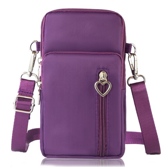 DuoLmi Umhängetasche Damen Klein, Crossbody Tasche für Damen, Nylon Handy Mini-Tasche Kleine Schultertasche Multifunktionale Handytasche, Handytasche zum Umhängen Damen