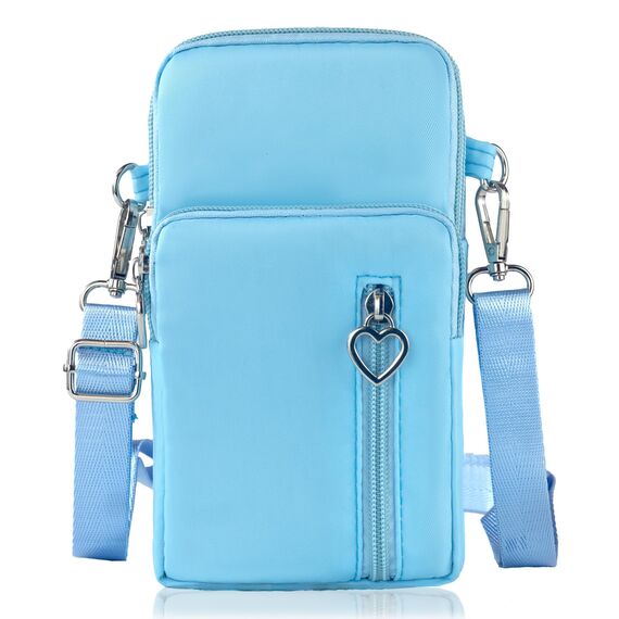 DuoLmi Umhängetasche Klein, Crossbody Tasche für Damen, Nylon Handy Mini-Tasche Kleine Schultertasche Multifunktionale Handytasche, Handytasche zum Umhängen