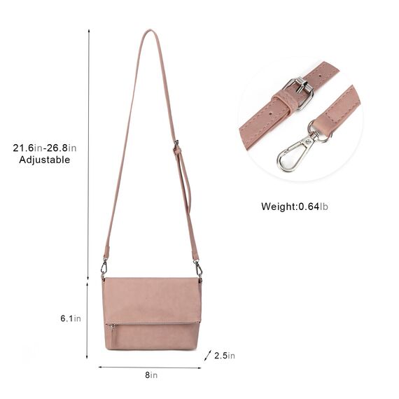 Gladdon Umhängetasche damen,Schultertasche mit Reißverschluss, Crossbody Tasche, Leder Handtasche Klein, Daypack…