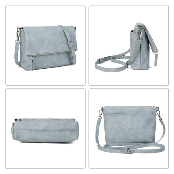 Gladdon Umhängetasche damen,Schultertasche mit Reißverschluss, Crossbody Tasche, Leder Handtasche Klein, Daypack…