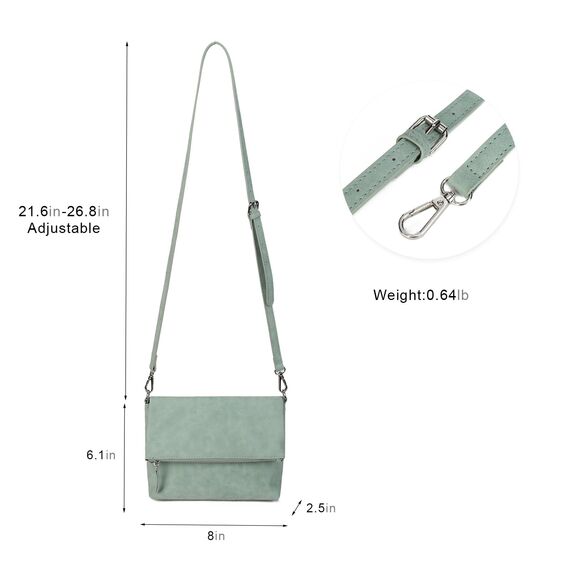 Gladdon Umhängetasche damen,Schultertasche mit Reißverschluss, Crossbody Tasche, Leder Handtasche Klein, Daypack…