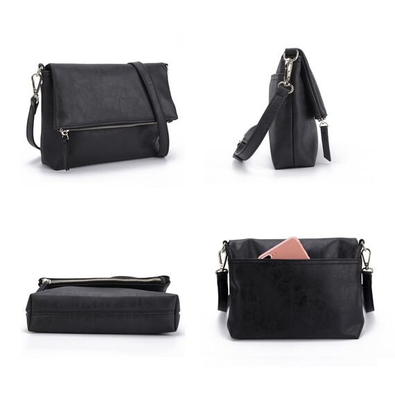 Gladdon Umhängetasche damen,Schultertasche mit Reißverschluss, Crossbody Tasche, Leder Handtasche Klein, Daypack……