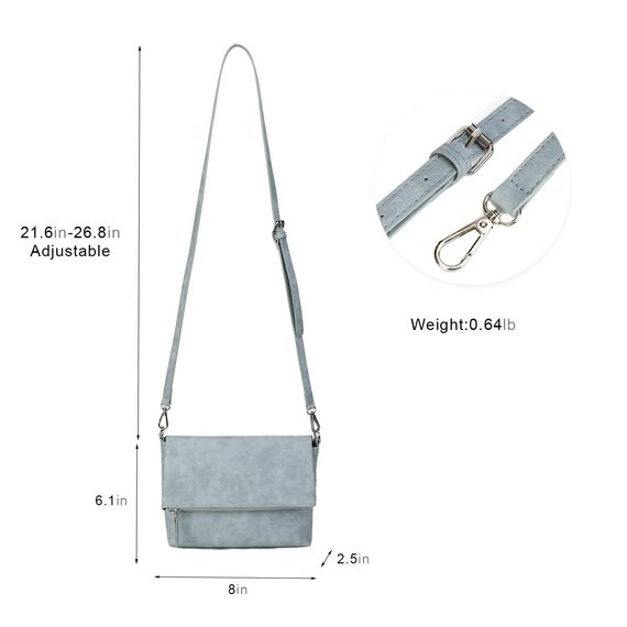 Gladdon Umhängetasche damen,Schultertasche mit Reißverschluss, Crossbody Tasche, Leder Handtasche Klein, Daypack…