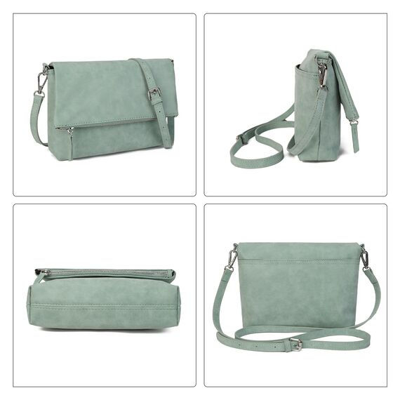 Gladdon Umhängetasche damen,Schultertasche mit Reißverschluss, Crossbody Tasche, Leder Handtasche Klein, Daypack…