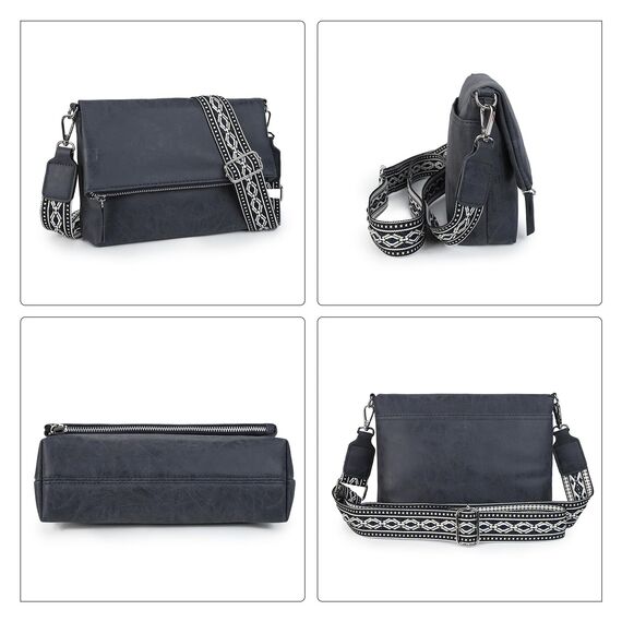 Gladdon Umhängetasche damen,Schultertasche mit Reißverschluss, Crossbody Tasche, Leder Handtasche Klein, Daypack……