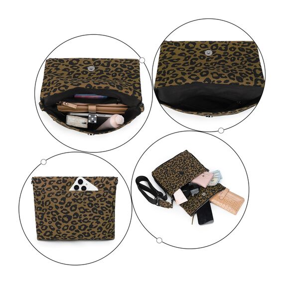 Gladdon Umhängetasche damen,Schultertasche mit Reißverschluss, Crossbody Tasche, Leder Handtasche Klein, Daypack……