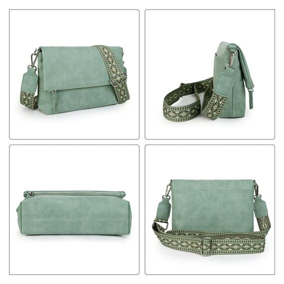 Gladdon Umhängetasche damen,Schultertasche mit Reißverschluss, Crossbody Tasche, Leder Handtasche Klein, Daypack……