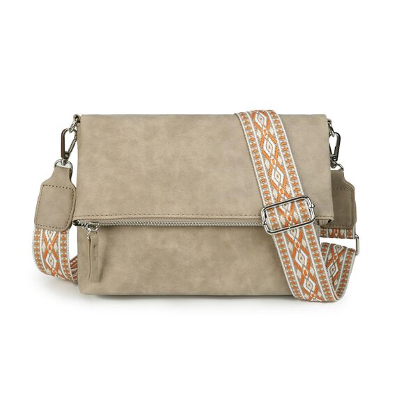 Gladdon Umhängetasche damen,Schultertasche mit Reißverschluss, Crossbody Tasche, Leder Handtasche Klein, Daypack……