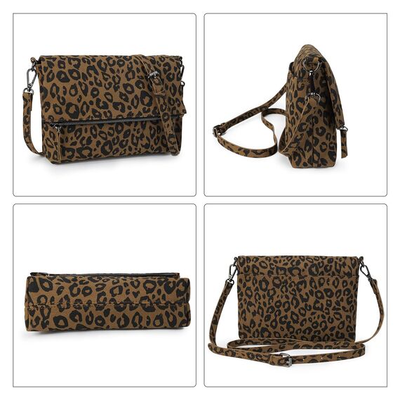 Gladdon Umhängetasche damen,Schultertasche mit Reißverschluss, Crossbody Tasche, Leder Handtasche Klein, Daypack……