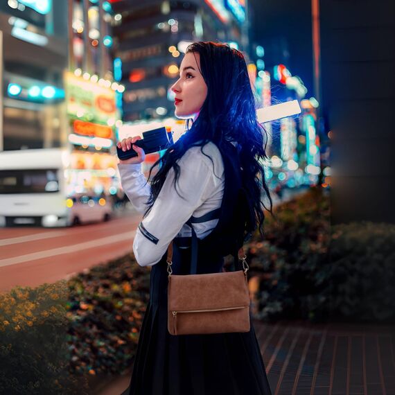 Gladdon Umhängetasche damen,Schultertasche mit Reißverschluss, Crossbody Tasche, Leder Handtasche Klein, Daypack…