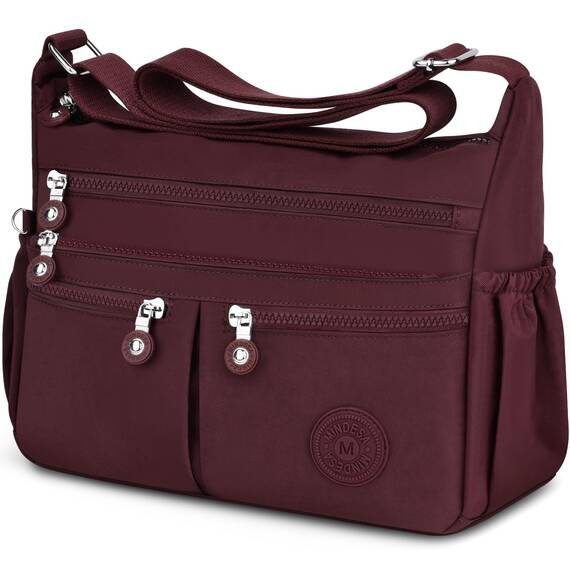 TEUEN Crossbody Bag Damen Große Kapazität Wasserdicht Nylon Umhängetasche Damen Mittelgroß, Casual Handtasche & Leichte Schultertasche Gross Messenger Bag mit Vielen Fächern