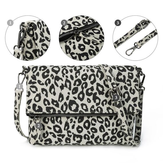 Gladdon Umhängetasche damen,Schultertasche mit Reißverschluss, Crossbody Tasche, Leder Handtasche Klein, Daypack……