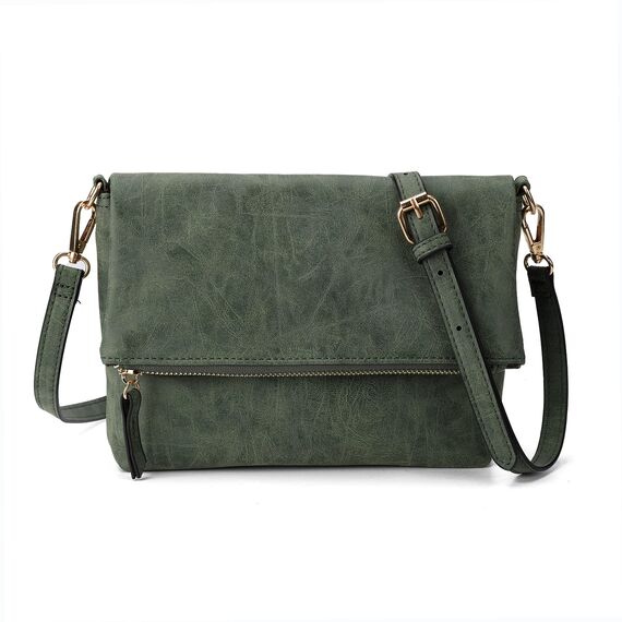 Gladdon Umhängetasche damen,Schultertasche mit Reißverschluss, Crossbody Tasche, Leder Handtasche Klein, Daypack…