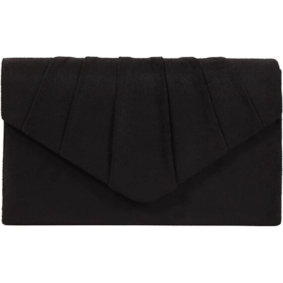 BBjinronjy Clutch Für Hochzeit: Elegante Samt-Handtasche, Kettentasche, Umschlag Crossbody Klassische Abendtasche (Schwarz 3)