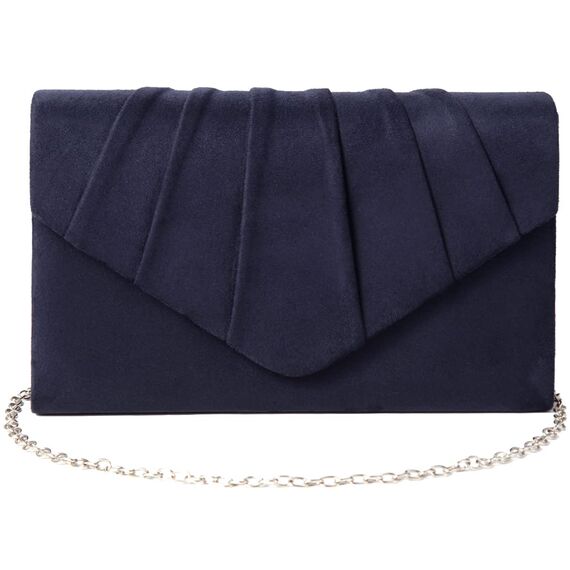BBjinronjy Clutch Für Hochzeit: Kettentasche, Handtasche Damen Klein, Elegant Samt Umschlag Crossbody Klassisch Tasche Abendtasche (Navy Blau)