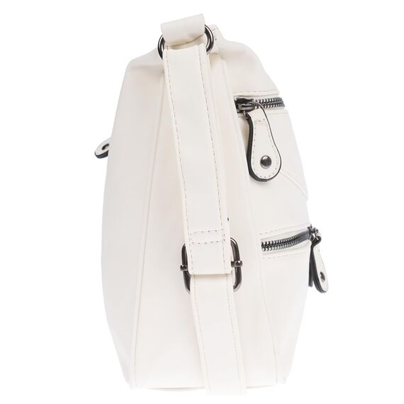 Christian Wippermann Damen Umhängetasche Mittelgroß - Strapazierfähiges, Wasserfestes Kunstleder in Leder Optik - Viele Fächer & Zwei Reißverschlüsse - 30x26x10cm, Trageriemen 155cm - Damenhandtasche